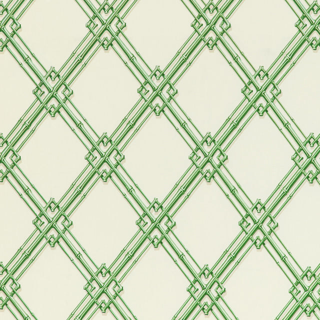 BRUNSCHWIG & FILS 8020127.3.0 LE BAMBOU PRINT GREEN Fabric - Eade's Wallpaper