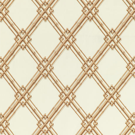 BRUNSCHWIG & FILS 8020127.4.0 LE BAMBOU PRINT GOLD Fabric - Eade's Wallpaper