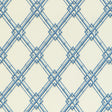 BRUNSCHWIG & FILS 8020127.5.0 LE BAMBOU PRINT BLUE Fabric - Eade's Wallpaper