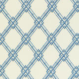BRUNSCHWIG & FILS 8020127.5.0 LE BAMBOU PRINT BLUE Fabric - Eade's Wallpaper