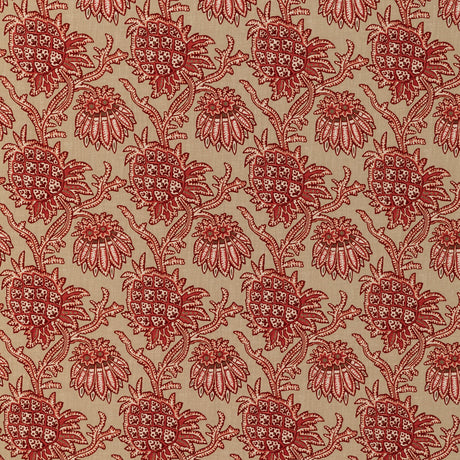 BRUNSCHWIG & FILS 8020129.19.0 BRASSAC PRINT RED Fabric - Eade's Wallpaper