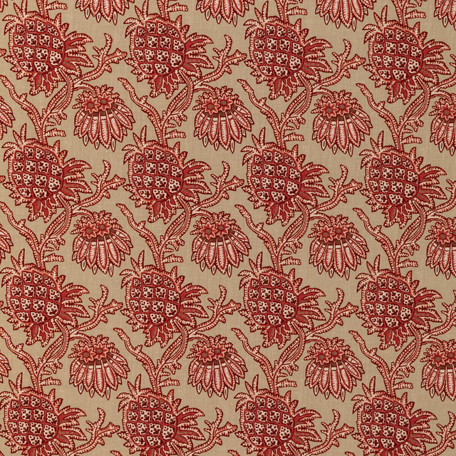 BRUNSCHWIG & FILS 8020129.19.0 BRASSAC PRINT RED Fabric - Eade's Wallpaper