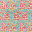 BRUNSCHWIG & FILS 8020130.137.0 ROUGIER PRINT AQUA Fabric - Eade's Wallpaper