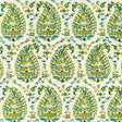 BRUNSCHWIG & FILS 8020130.3.0 ROUGIER PRINT GREEN Fabric - Eade's Wallpaper