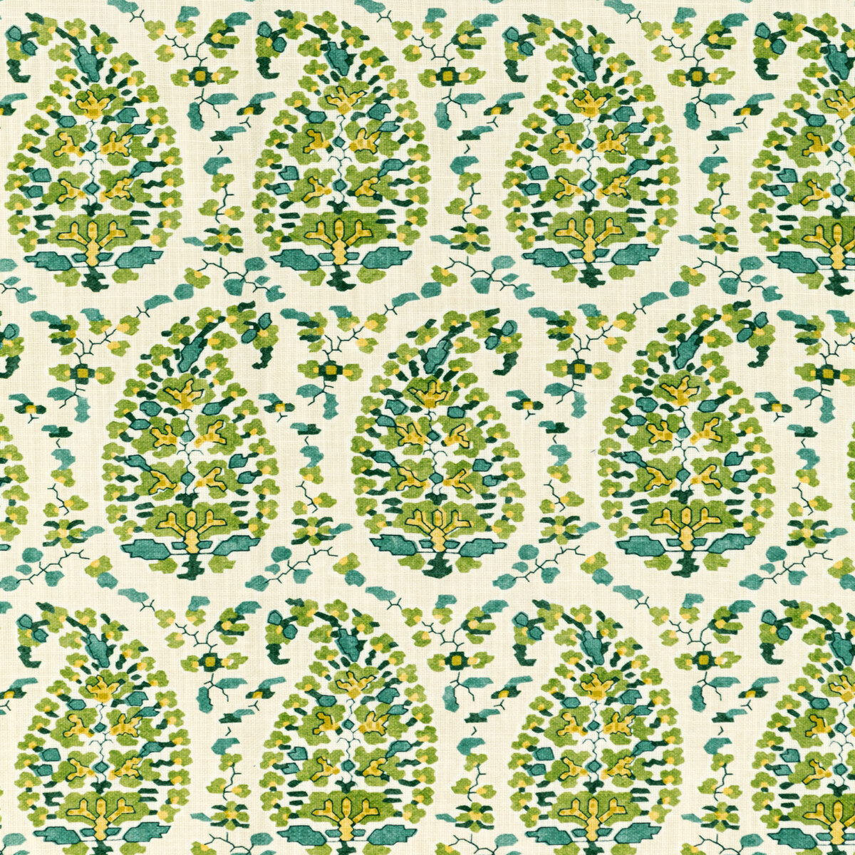 BRUNSCHWIG & FILS 8020130.3.0 ROUGIER PRINT GREEN Fabric - Eade's Wallpaper