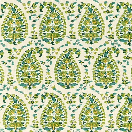 BRUNSCHWIG & FILS 8020130.3.0 ROUGIER PRINT GREEN Fabric - Eade's Wallpaper