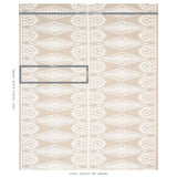 Schumacher Seema Embroidery Ivory On Natural Fabric - Eade's Wallpaper