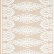 Schumacher Seema Embroidery Ivory On Natural Fabric - Eade's Wallpaper