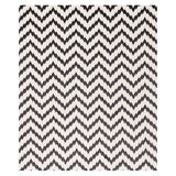 Schumacher Florentine Chevron Velvet Black Fabric