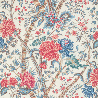 BRUNSCHWIG & FILS 8022100.195.0 LUBERON PRINT RED/BLUE Fabric - Eade's Wallpaper