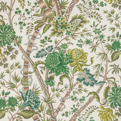 BRUNSCHWIG & FILS 8022100.333.0 LUBERON PRINT GREEN/LEAF Fabric - Eade's Wallpaper