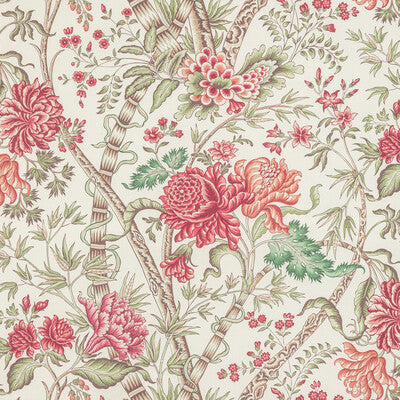 BRUNSCHWIG & FILS 8022100.73.0 LUBERON PRINT BERRY/LEAF Fabric - Eade's Wallpaper