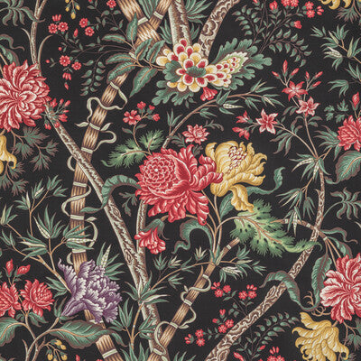 BRUNSCHWIG & FILS 8022100.819.0 LUBERON PRINT NOIR/MULTI Fabric - Eade's Wallpaper