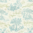 BRUNSCHWIG & FILS 8022101.353.0 VALENSOLE PRINT TEAL/LEAF Fabric - Eade's Wallpaper