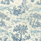 BRUNSCHWIG & FILS 8022101.55.0 VALENSOLE PRINT NAVY/SKY Fabric - Eade's Wallpaper