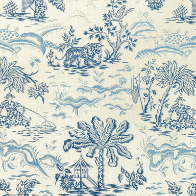 BRUNSCHWIG & FILS 8022101.55.0 VALENSOLE PRINT NAVY/SKY Fabric - Eade's Wallpaper