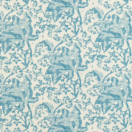BRUNSCHWIG & FILS 8022102.1313.0 WEYMOUTH PRINT AQUA Fabric - Eade's Wallpaper