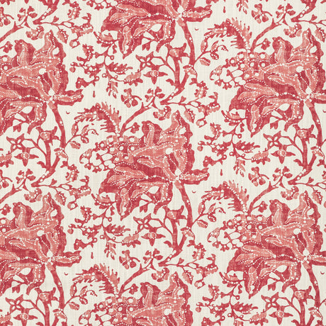 BRUNSCHWIG & FILS 8022102.19.0 WEYMOUTH PRINT RED Fabric - Eade's Wallpaper
