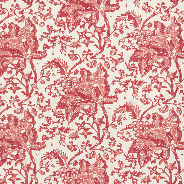 BRUNSCHWIG & FILS 8022102.19.0 WEYMOUTH PRINT RED Fabric - Eade's Wallpaper