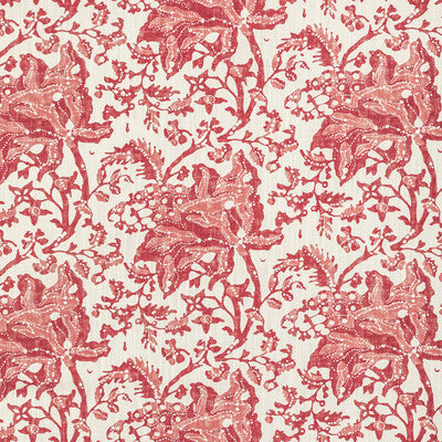BRUNSCHWIG & FILS 8022102.19.0 WEYMOUTH PRINT RED Fabric - Eade's Wallpaper