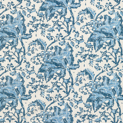 BRUNSCHWIG & FILS 8022102.550.0 WEYMOUTH PRINT INDIGO Fabric - Eade's Wallpaper