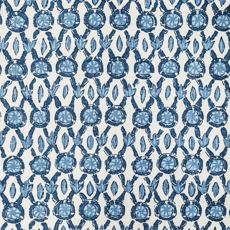 BRUNSCHWIG & FILS 8022103.55.0 GALON PRINT BLUE Fabric - Eade's Wallpaper