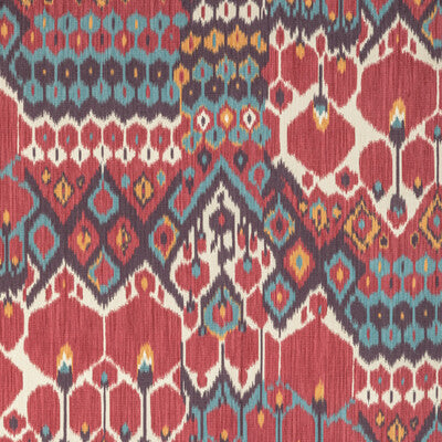 BRUNSCHWIG & FILS 8022104.1913.0 BONNIEUX PRINT BERRY/AQUA Fabric - Eade's Wallpaper