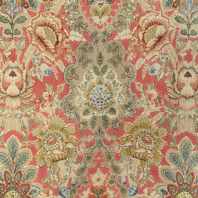 BRUNSCHWIG & FILS 8022119.19.0 CARVALLO PRINT RED Fabric - Eade's Wallpaper