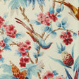 BRUNSCHWIG & FILS 8022120.1319.0 GASTAUD PRINT AQUA/BERRY Fabric - Eade's Wallpaper