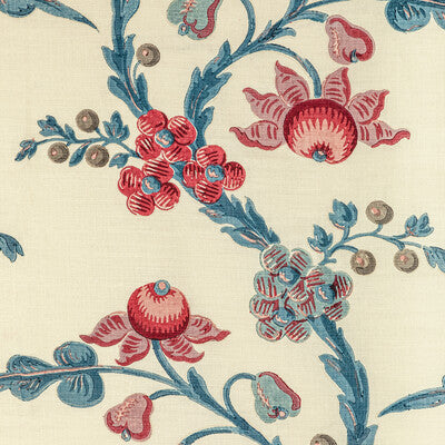 BRUNSCHWIG & FILS 8022121.195.0 LE BRUN PRINT RASPBERRY Fabric - Eade's Wallpaper