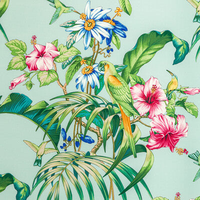 BRUNSCHWIG & FILS 8022129.137.0 ANIMA PRINT AQUA Fabric - Eade's Wallpaper