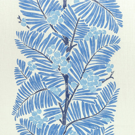 BRUNSCHWIG & FILS 8022138.5.0 PALMAR PRINT BLUE Fabric - Eade's Wallpaper