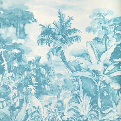 BRUNSCHWIG & FILS 8022139.13.0 NOUVELLE PRINT AQUA Fabric - Eade's Wallpaper