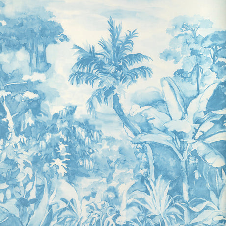 BRUNSCHWIG & FILS 8022139.5.0 NOUVELLE PRINT BLUE Fabric - Eade's Wallpaper