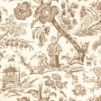 BRUNSCHWIG & FILS 8023104.6.0 MARCEL PRINT BROWN Fabric - Eade's Wallpaper