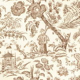BRUNSCHWIG & FILS 8023104.6.0 MARCEL PRINT BROWN Fabric - Eade's Wallpaper