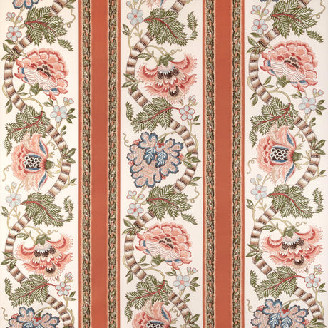 BRUNSCHWIG & FILS 8023106.312.0 LAURIS PRINT APRICOT/SAGE Fabric - Eade's Wallpaper