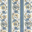 BRUNSCHWIG & FILS 8023106.54.0 LAURIS PRINT BLUE/GOLD Fabric - Eade's Wallpaper