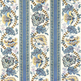 BRUNSCHWIG & FILS 8023106.54.0 LAURIS PRINT BLUE/GOLD Fabric - Eade's Wallpaper