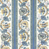 BRUNSCHWIG & FILS 8023106.54.0 LAURIS PRINT BLUE/GOLD Fabric - Eade's Wallpaper
