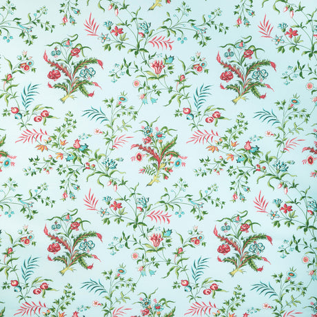BRUNSCHWIG & FILS 8023107.153.0 CHANCAY PRINT SKY/LEAF Fabric - Eade's Wallpaper
