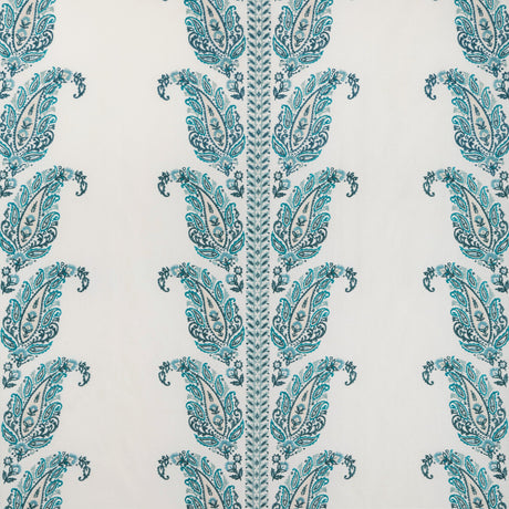 BRUNSCHWIG & FILS 8023112.1313.0 YARA PAISLEY EMB LAGOON Fabric - Eade's Wallpaper