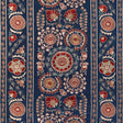 BRUNSCHWIG & FILS 8023113.195.0 SAANVI EMB BLUE/RED Fabric - Eade's Wallpaper