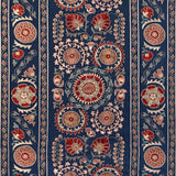 BRUNSCHWIG & FILS 8023113.195.0 SAANVI EMB BLUE/RED Fabric - Eade's Wallpaper