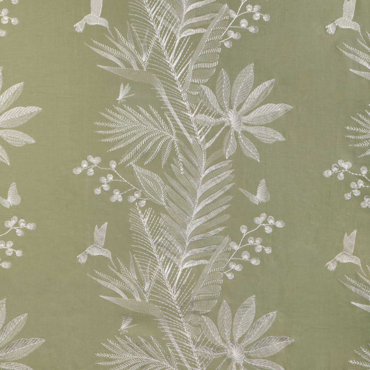 BRUNSCHWIG & FILS 8023114.31.0 MANDA EMB LEAF Fabric - Eade's Wallpaper