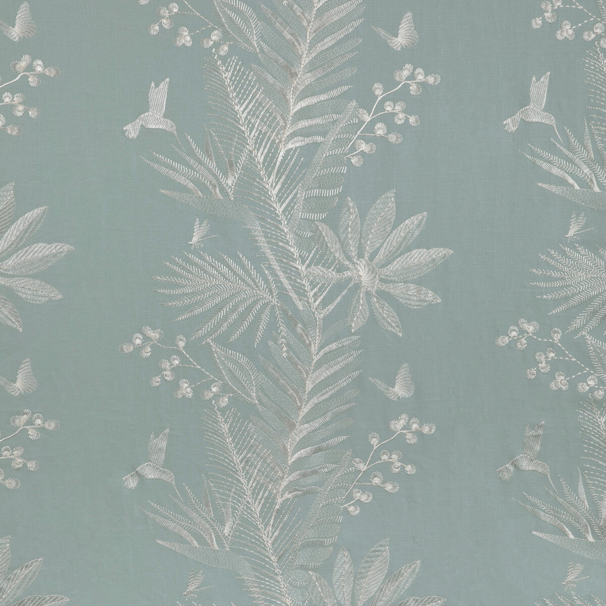 BRUNSCHWIG & FILS 8023114.51.0 MANDA EMB SKY Fabric - Eade's Wallpaper