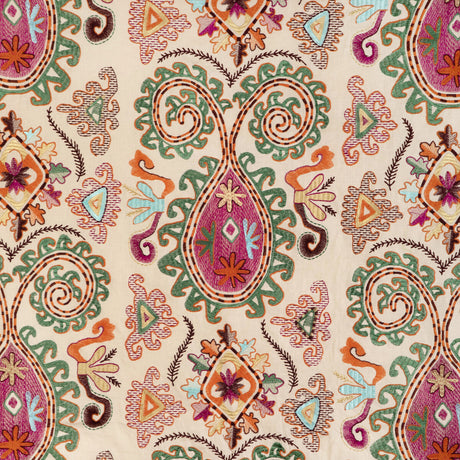 BRUNSCHWIG & FILS 8023117.310.0 LAVALI EMB PLUM/MULTI Fabric - Eade's Wallpaper