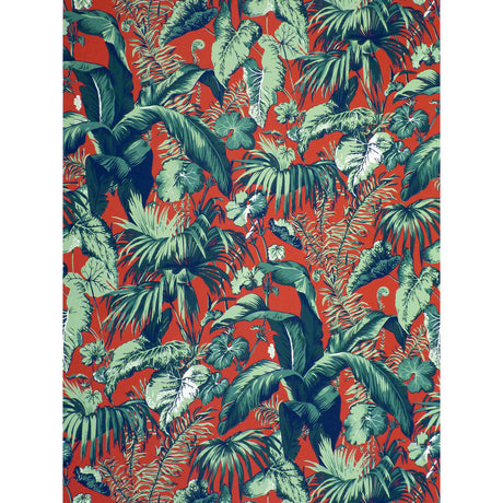 BRUNSCHWIG & FILS 8023124.319.0 FEUILLAGE II ROUGE Fabric - Eade's Wallpaper
