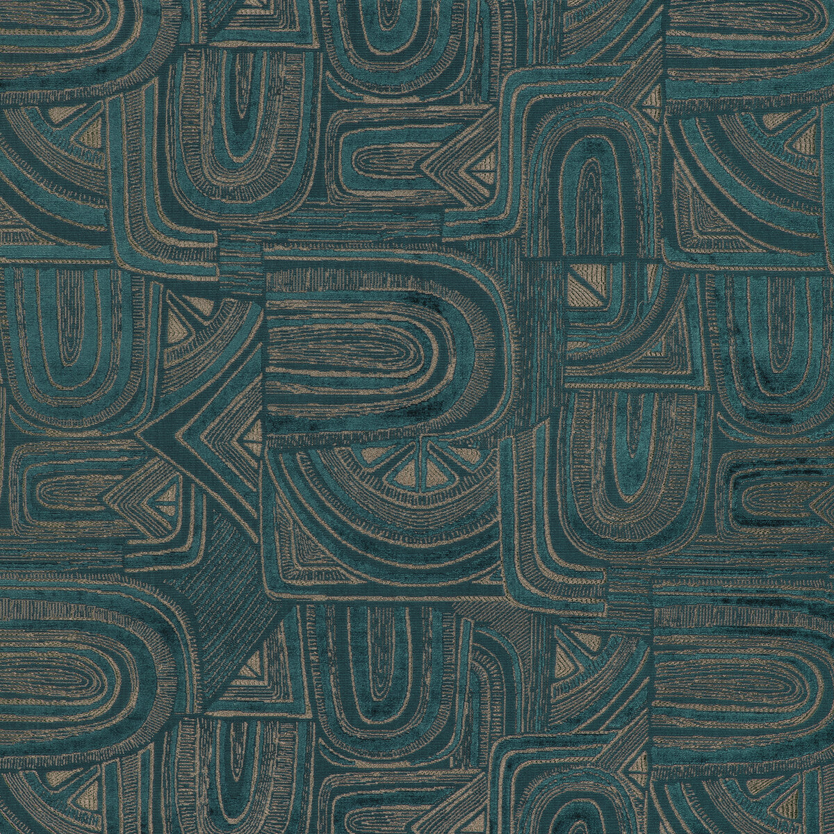 BRUNSCHWIG & FILS 8023139.13.0 TIMBRE VELVET TEAL Fabric - Eade's Wallpaper