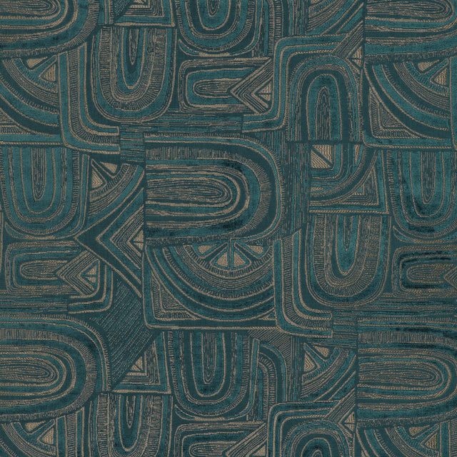 BRUNSCHWIG & FILS 8023139.13.0 TIMBRE VELVET TEAL Fabric - Eade's Wallpaper